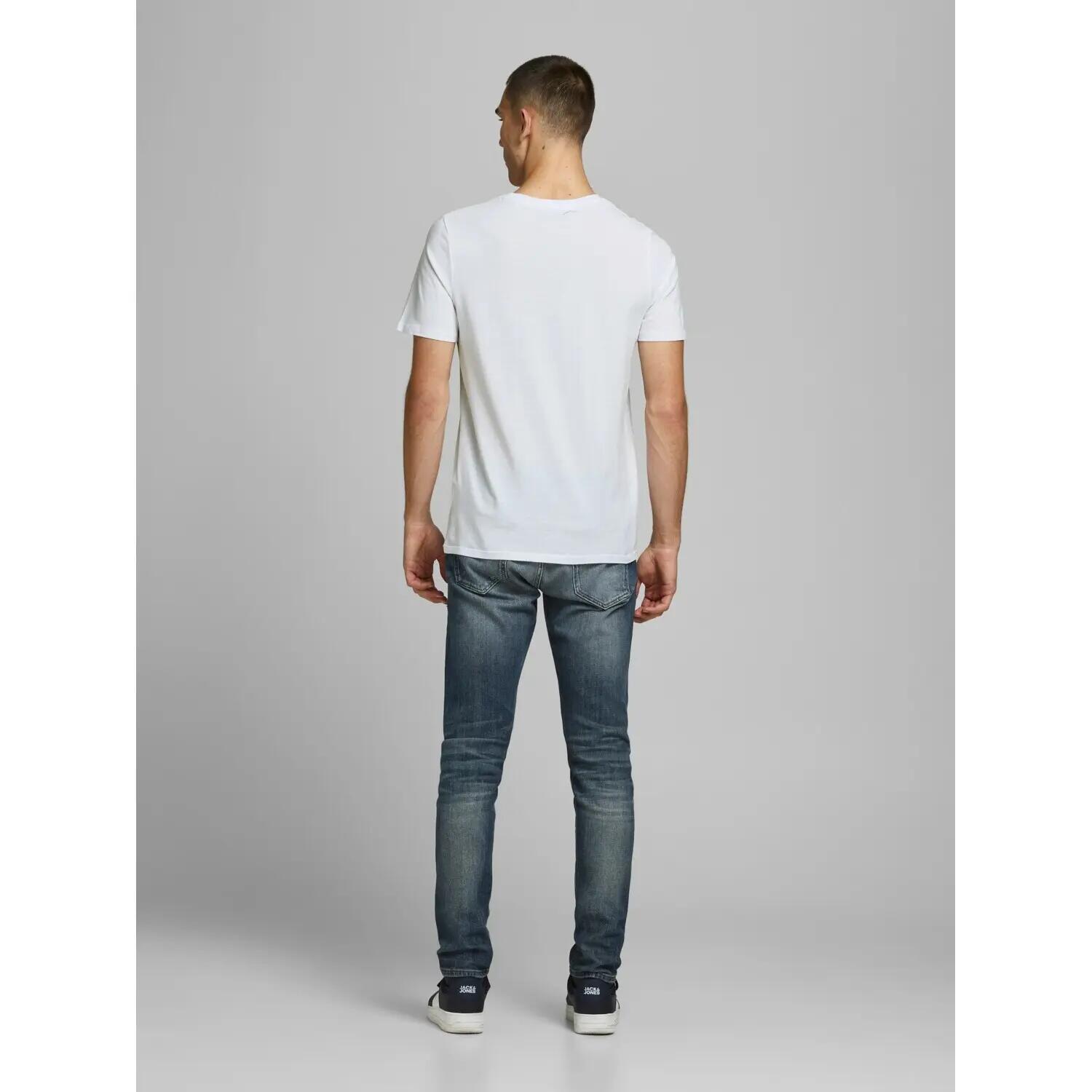 Koszulka z krótkim rękawem Męska Jack & Jones  12137126  Biały 6/7