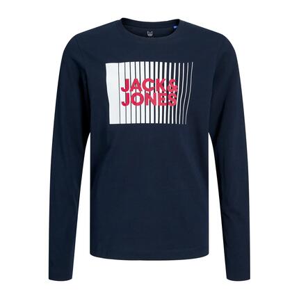 T-Shirt mit langen Ärmeln und Rundhalsausschnitt Kind Jack & Jones Corp Logo Pla