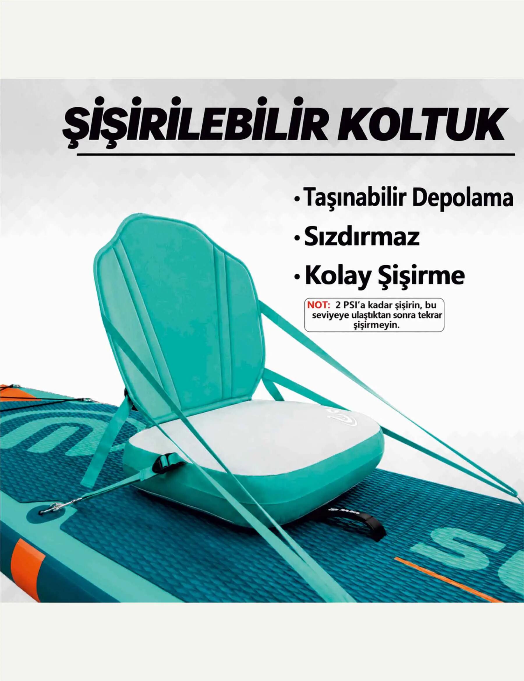 Şişme SUP Koltuğu – Paddle Board Koltuğu, Ayarlanabilir Sırt Destekli 5/6