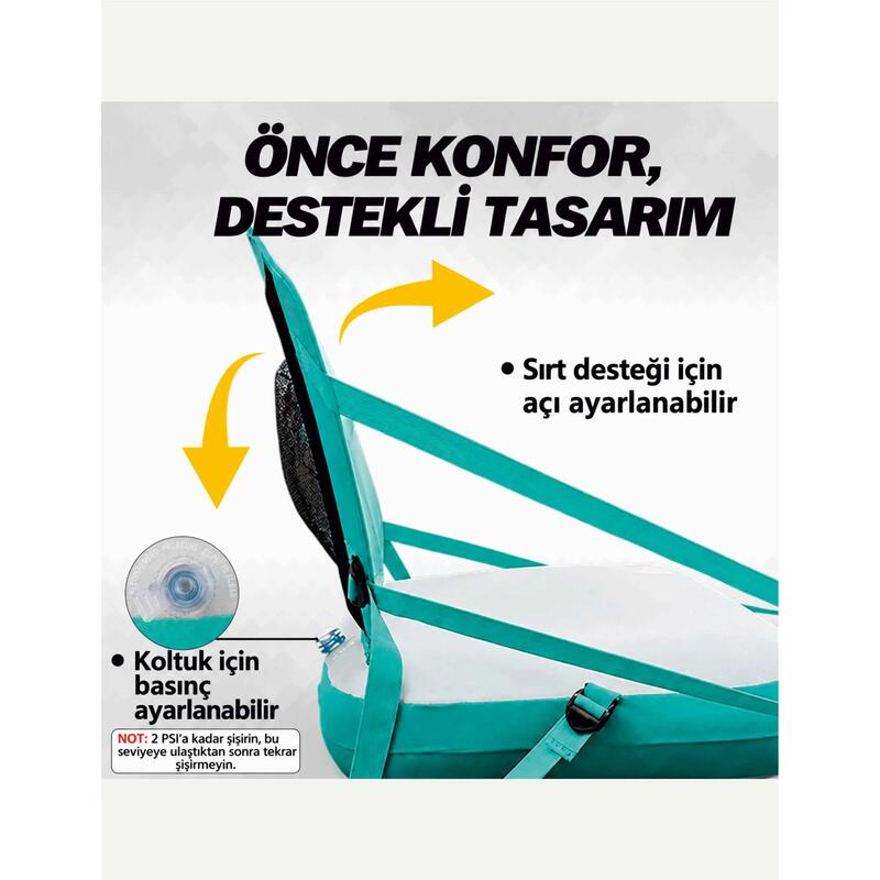 Şişme SUP Koltuğu – Paddle Board Koltuğu, Ayarlanabilir Sırt Destekli