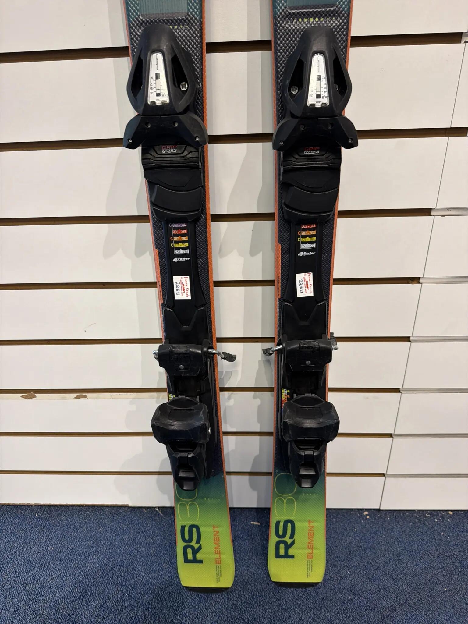 Reconditionné - Ski Elan RS Element 80 – Junior Race Carving Ski + Bindingen-130 2/6