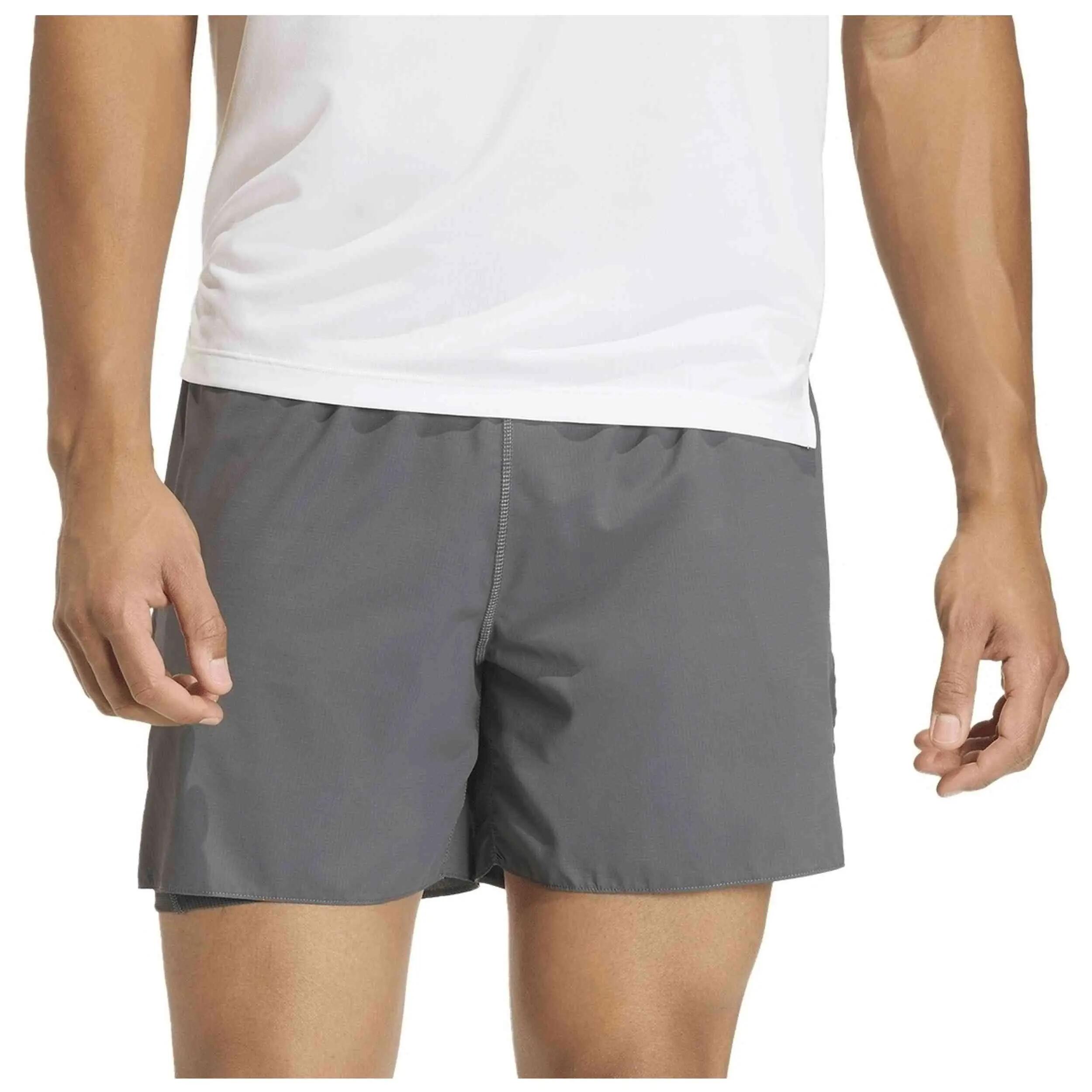Korte broek Adidas model Adi365 2in1 Laufshorts "grey six" voor mannen 2/5