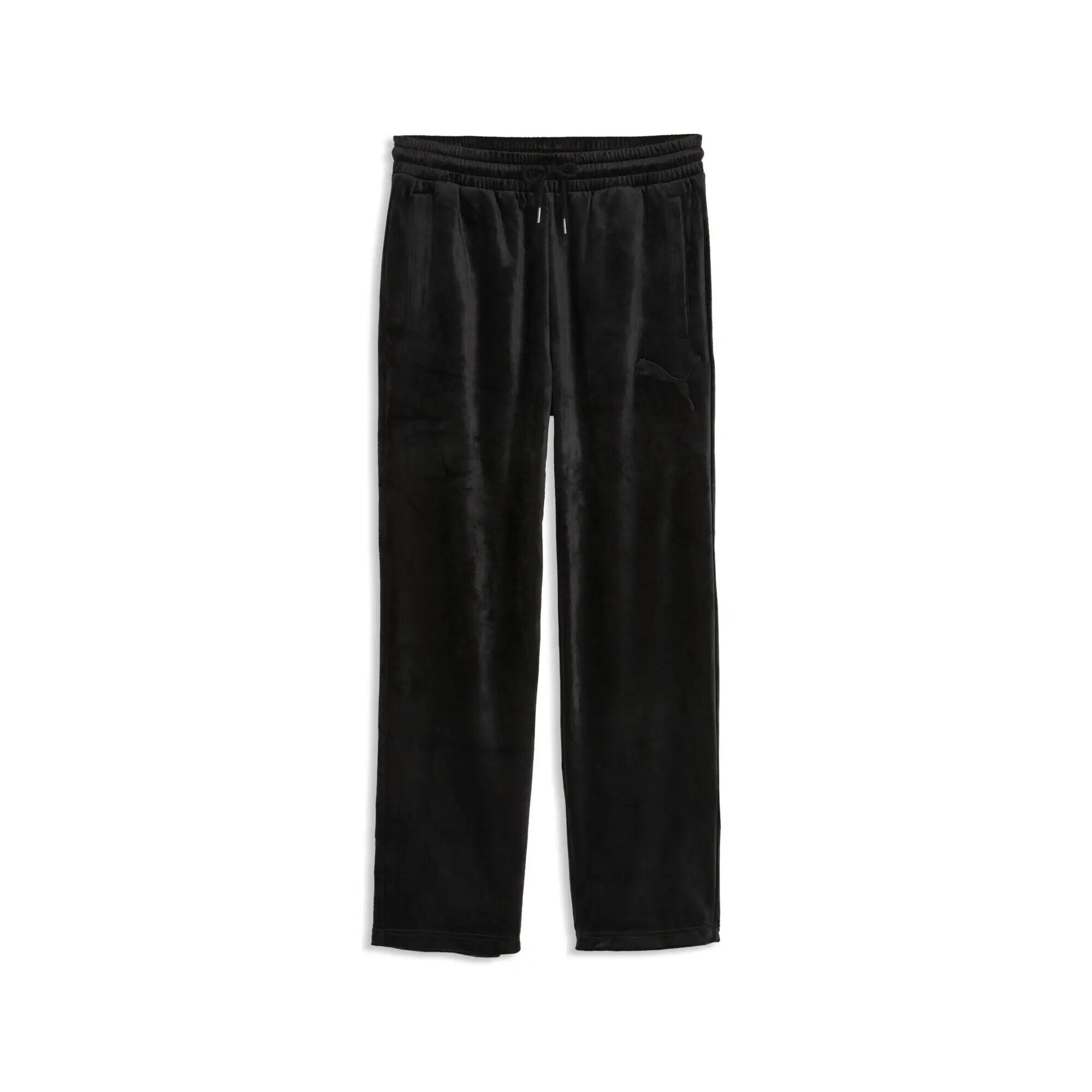 Pantaloni trening catifea bărbați Essentials Elevated Relaxed Velour PUMA
