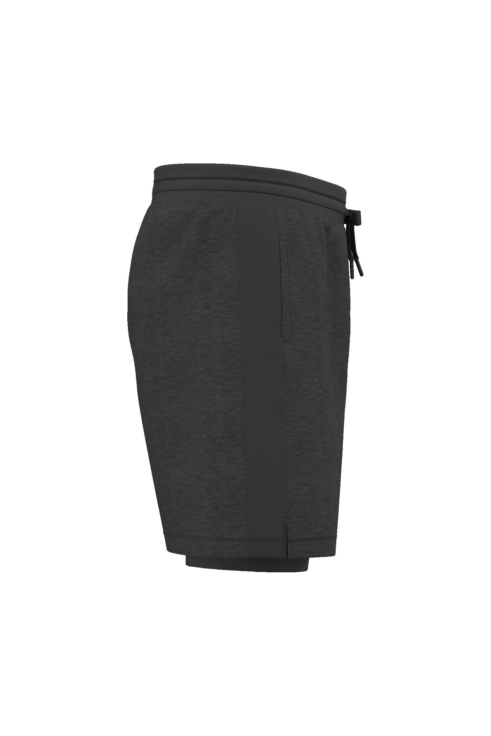 Short 2-en-1 avec sous-short intégré pour homme - Marl Dark Grey - XS 2/3