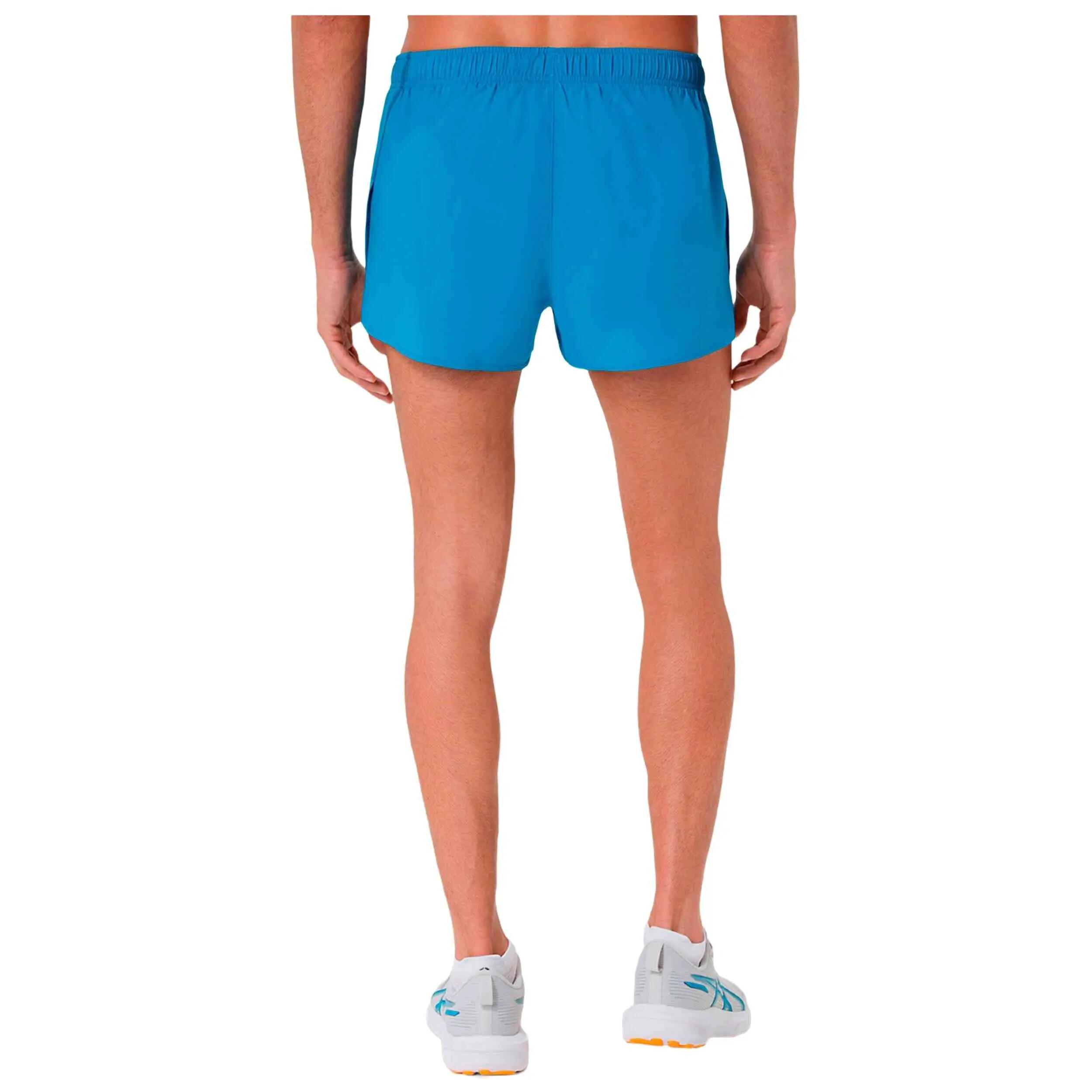 Short Asics modèle Pantalón corto ASICS Core Split azul vivo pour unisexe 3/5