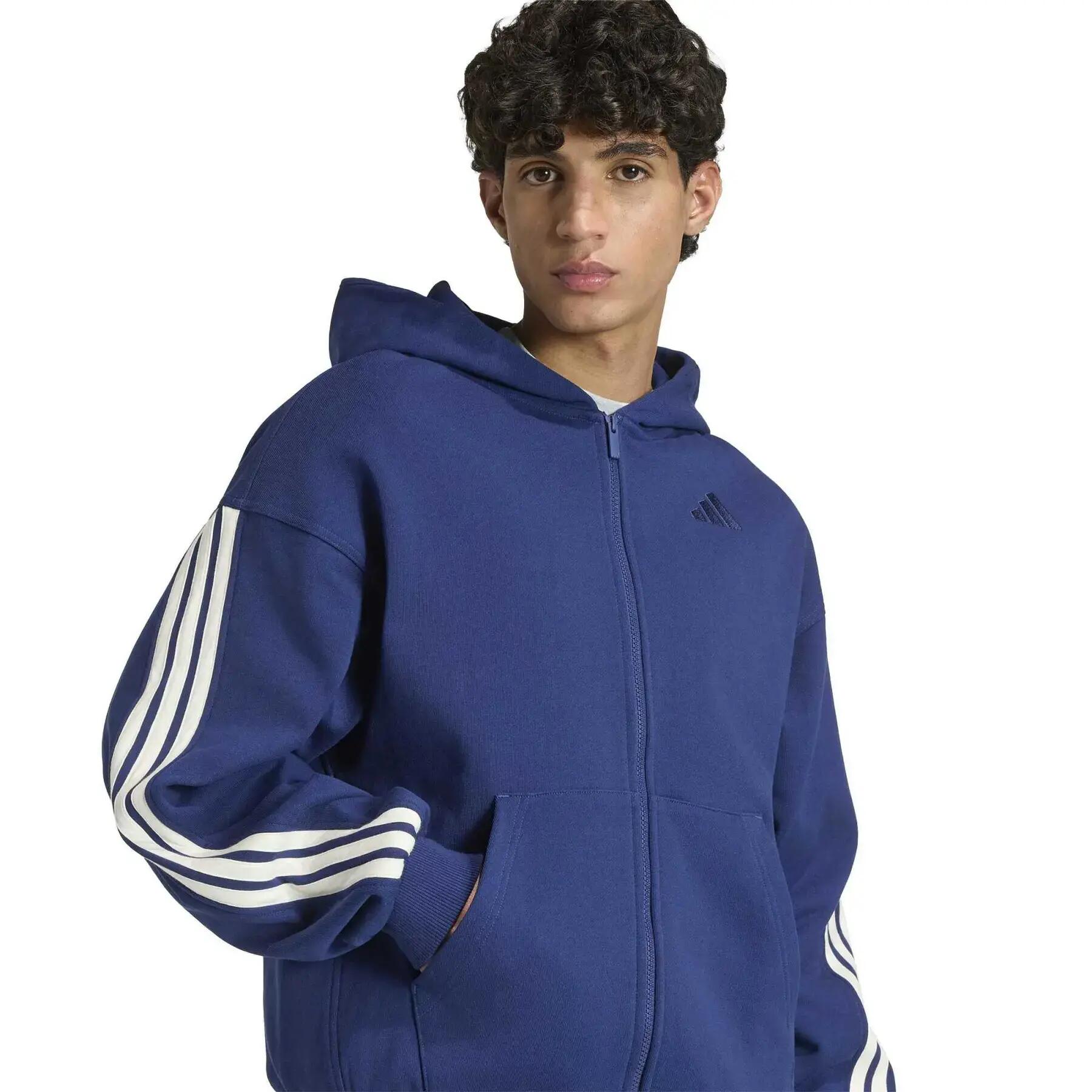 Sweatshirt à capuche full zip adidas 3-Stripes 6/6