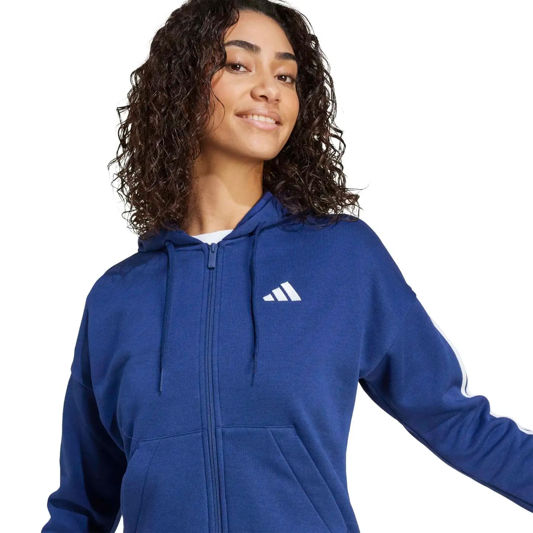 Sweatshirt à capuche full zip femme adidas Essentials 3-Stripes 5/6