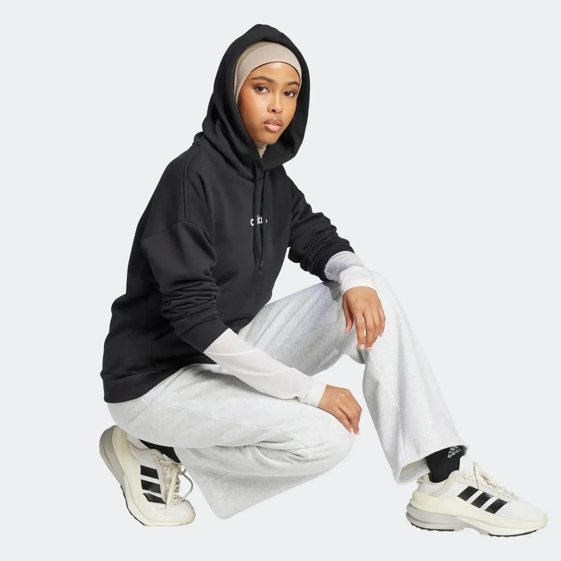 Hoodie Damen adidas Essentials Linear Fleece 4/6