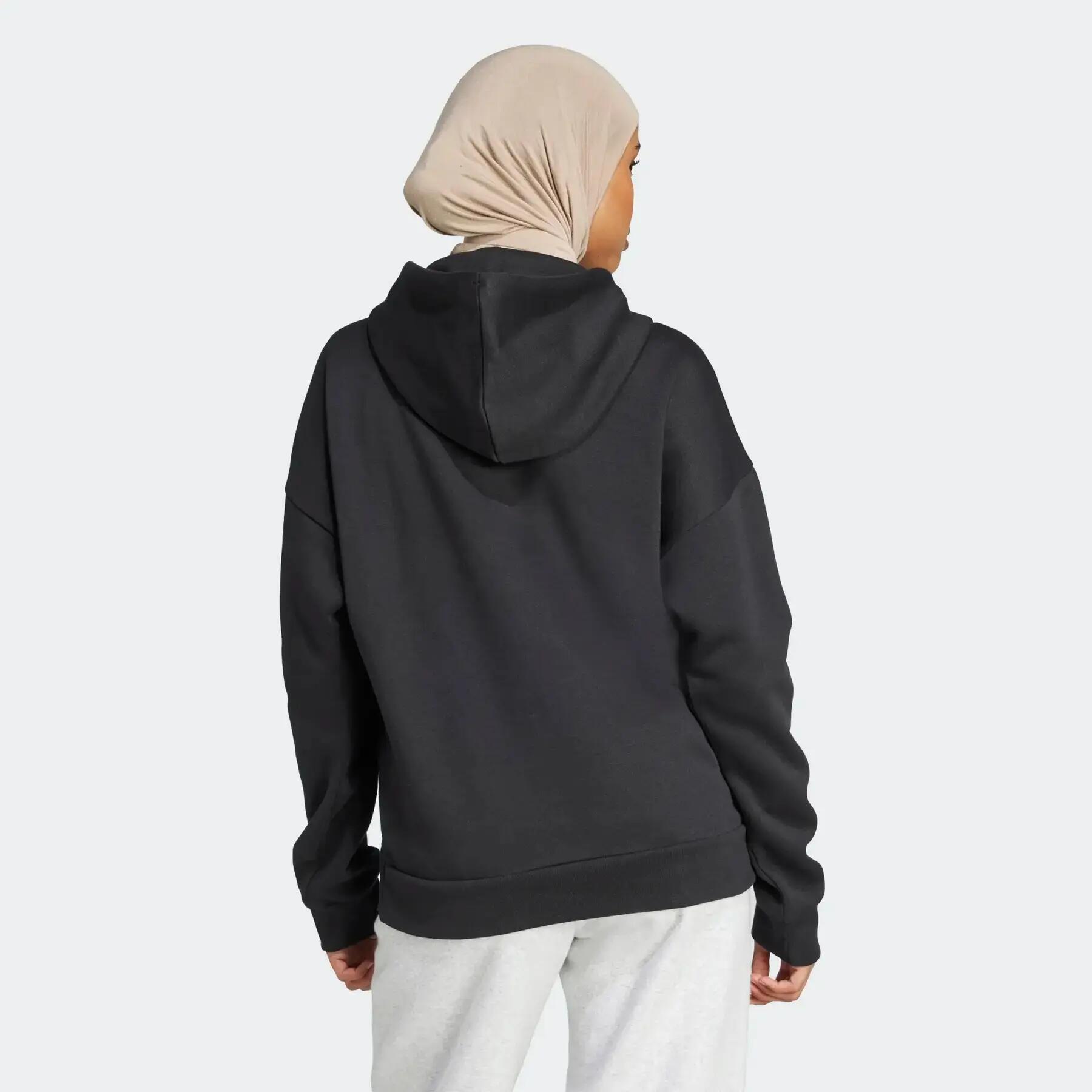 Hoodie Damen adidas Essentials Linear Fleece 3/6