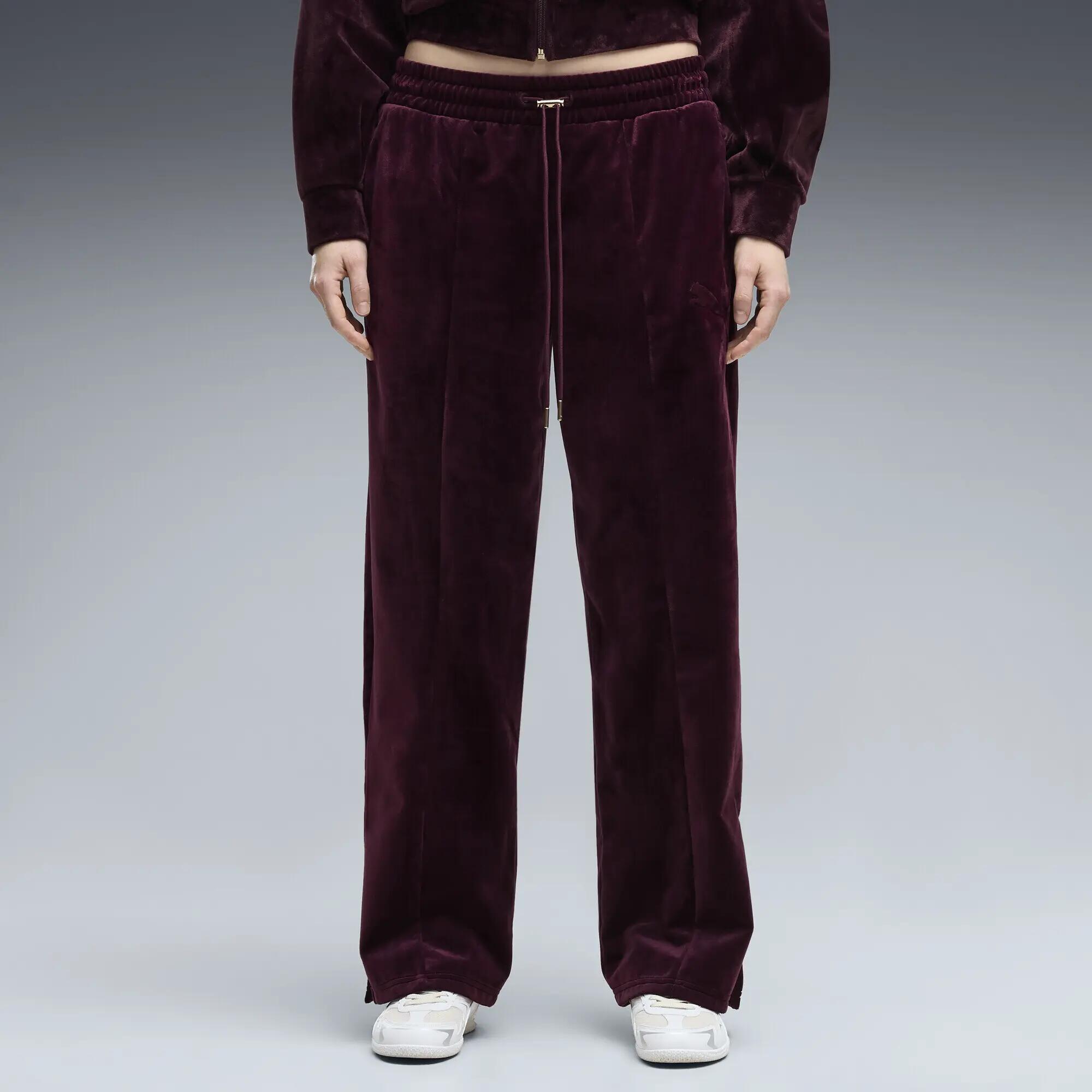Damskie welurowe spodnie Essentials Elevated z prostymi nogawkami PUMA 4/5