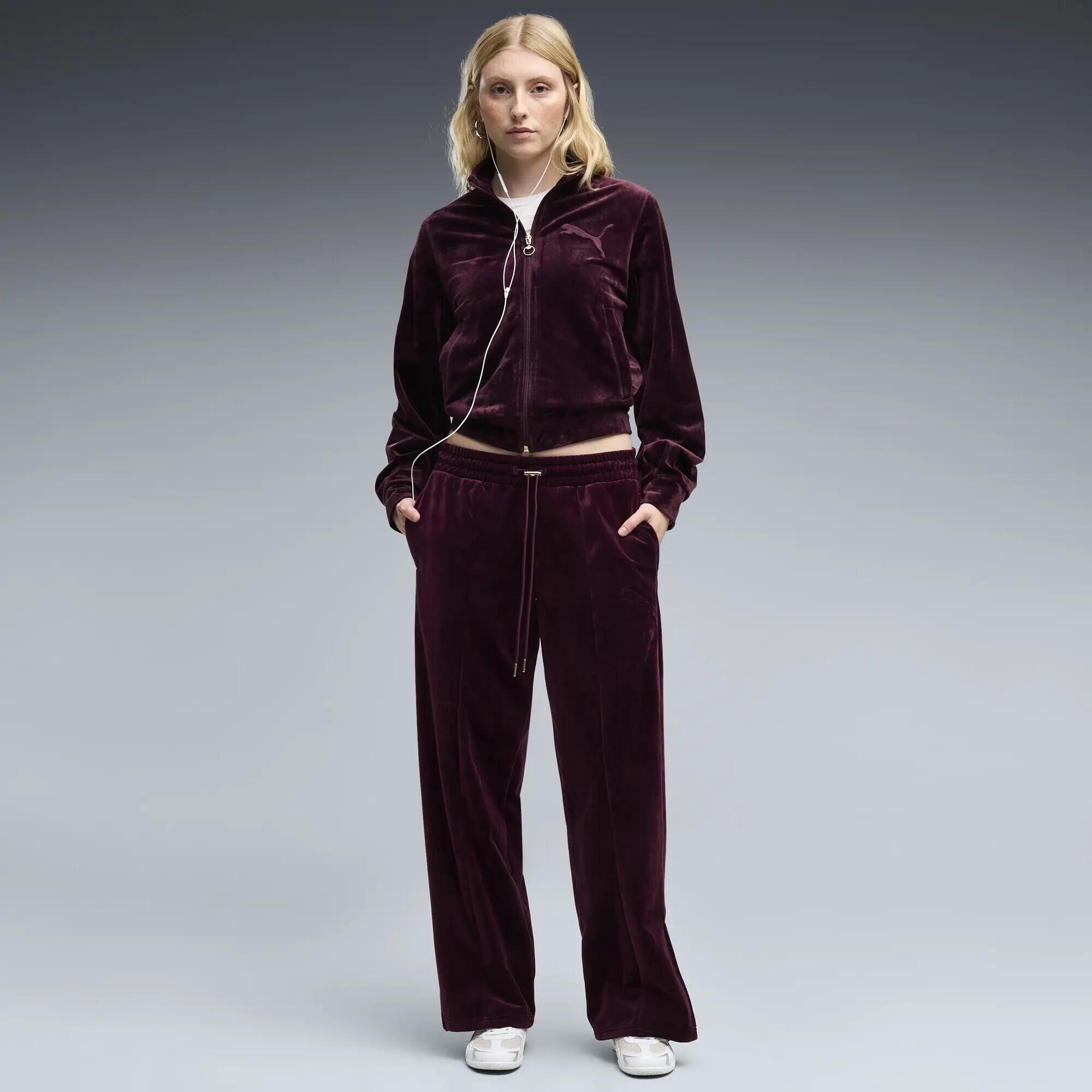 Damskie welurowe spodnie Essentials Elevated z prostymi nogawkami PUMA 2/5