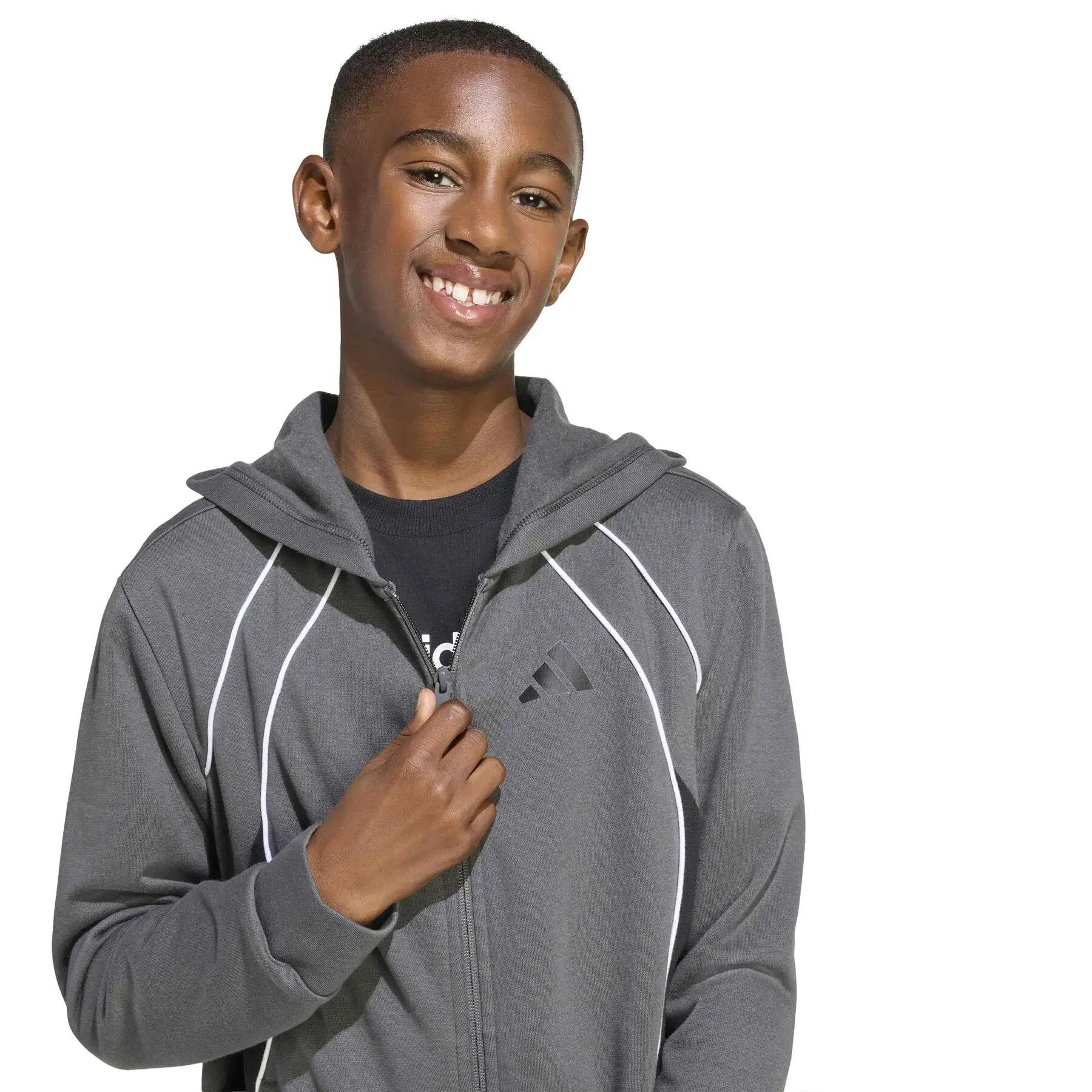 Veste à capuche à block de couleur enfant adidas 6/6