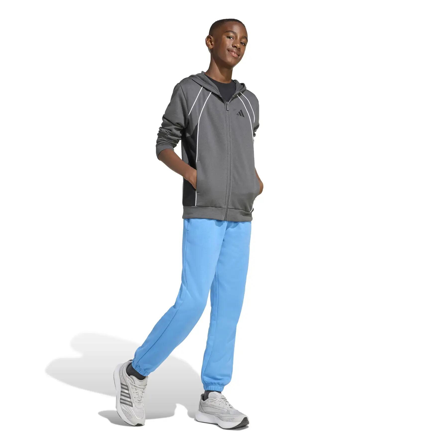 Veste à capuche à block de couleur enfant adidas 3/6