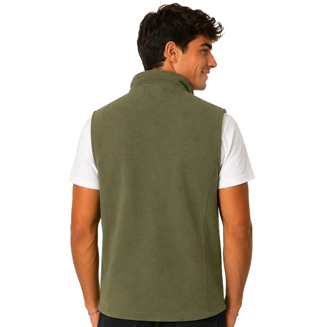 Veste polaire - Randonnée - Homme - Zip intégral - Kaki 4/6