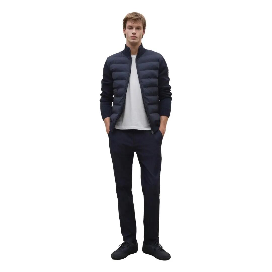 Chaqueta Azul Marino Ecoalf Tarife Hybrid Man Deep Navy de Corte Regular 3/4