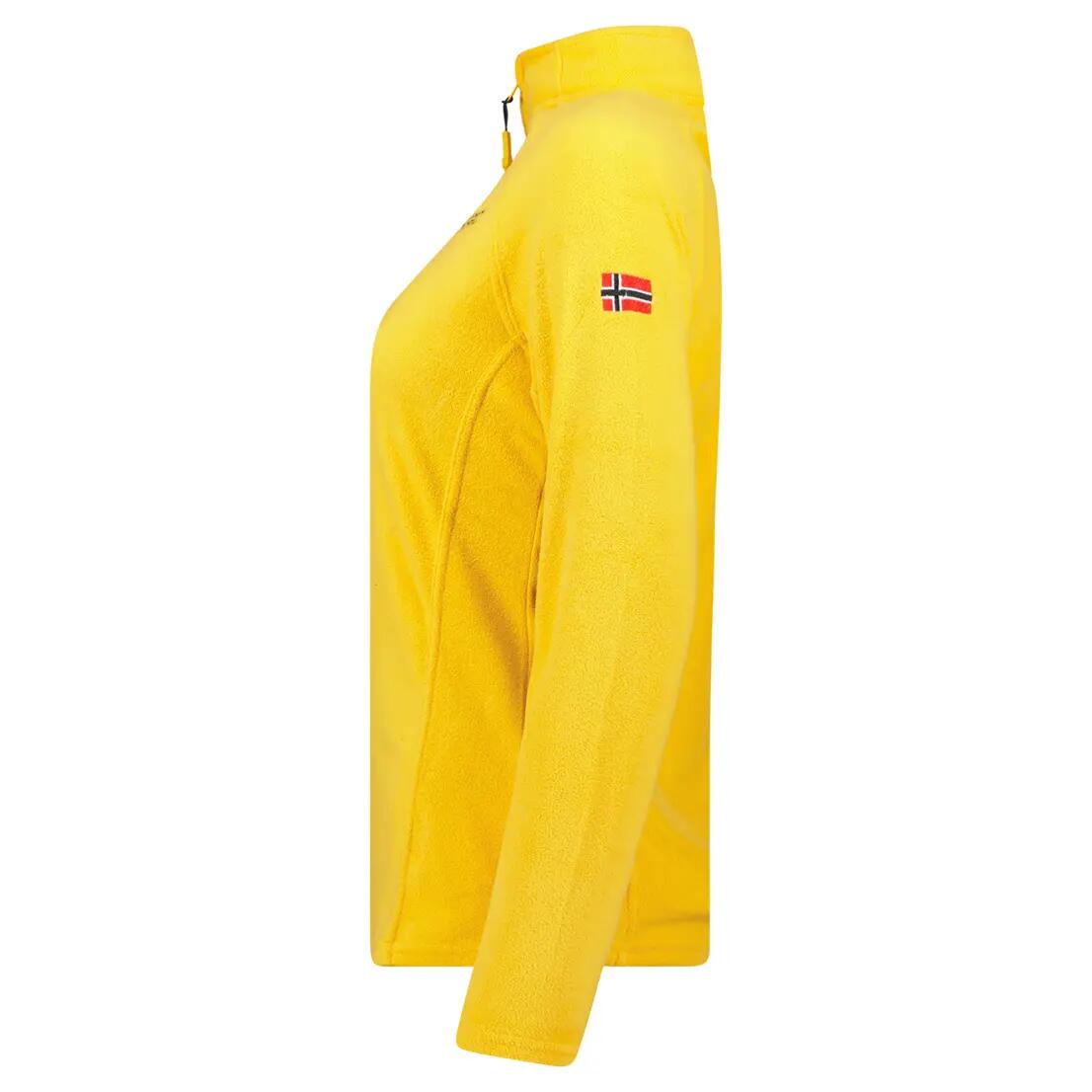 Felpa in pile – Escursionismo montano – Donna – Geographical Norway – Giallo 5/6