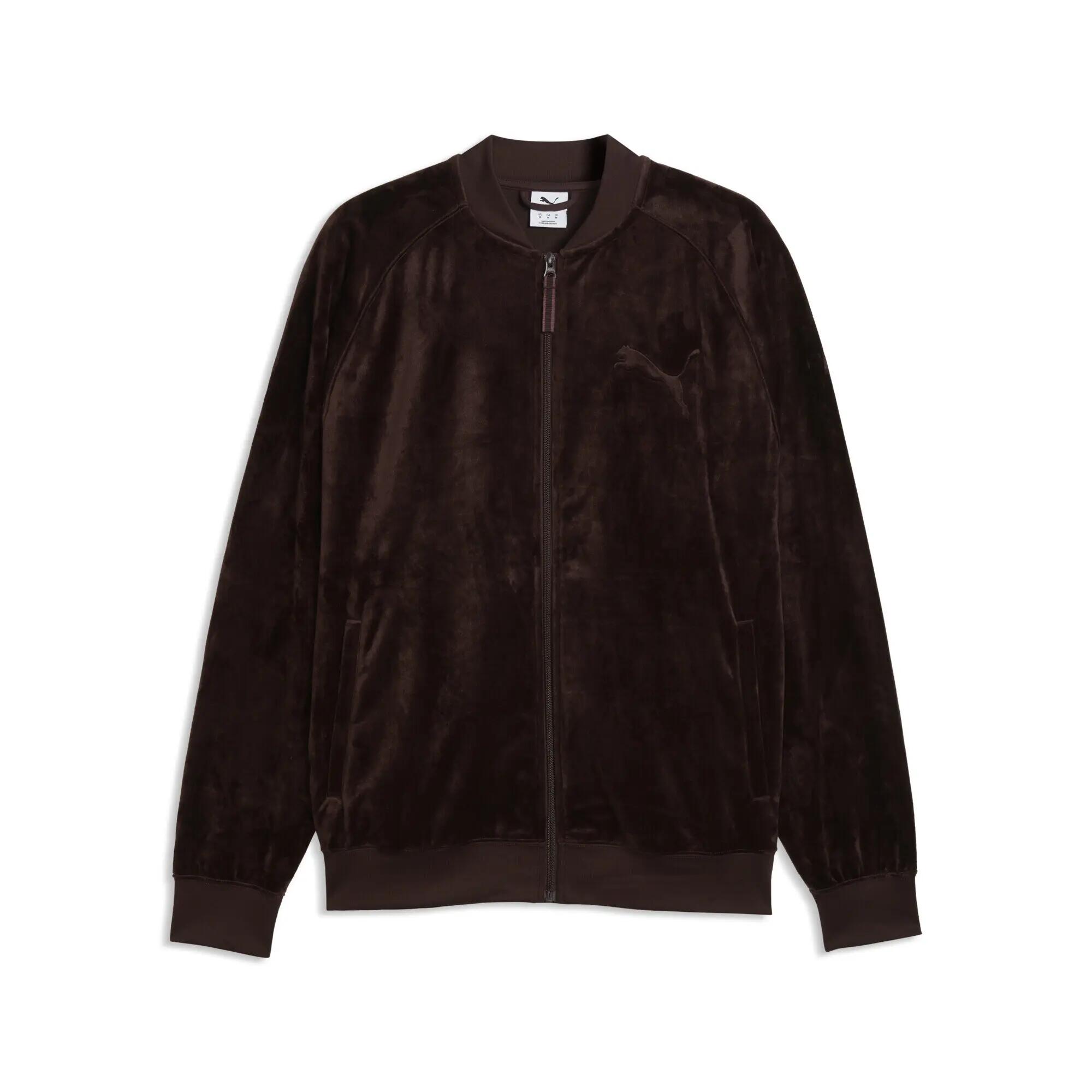 Jachetă trening catifea bărbați Essentials Elevated Relaxed Velour PUMA
