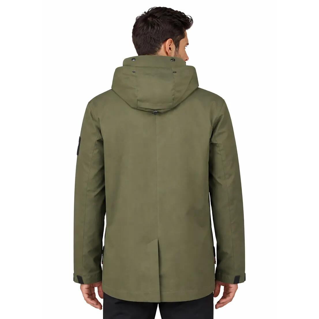 Veste de montagne – Homme – Coupe-vent à capuche – Kaki 5/6