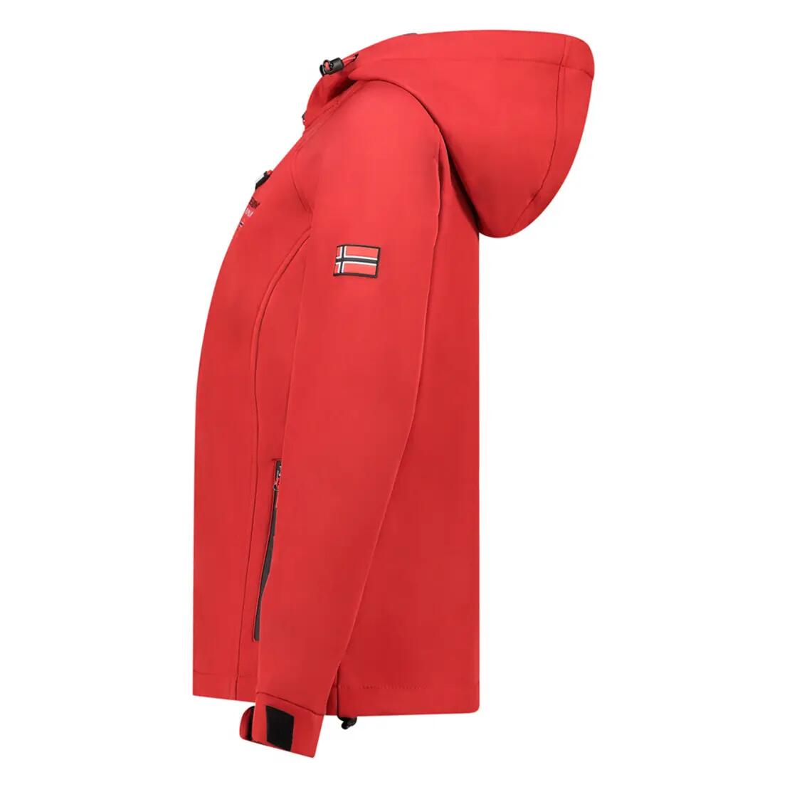 Veste softshell - Randonnée - Femme - Imperméable et coupe-vent - Rouge 3/5