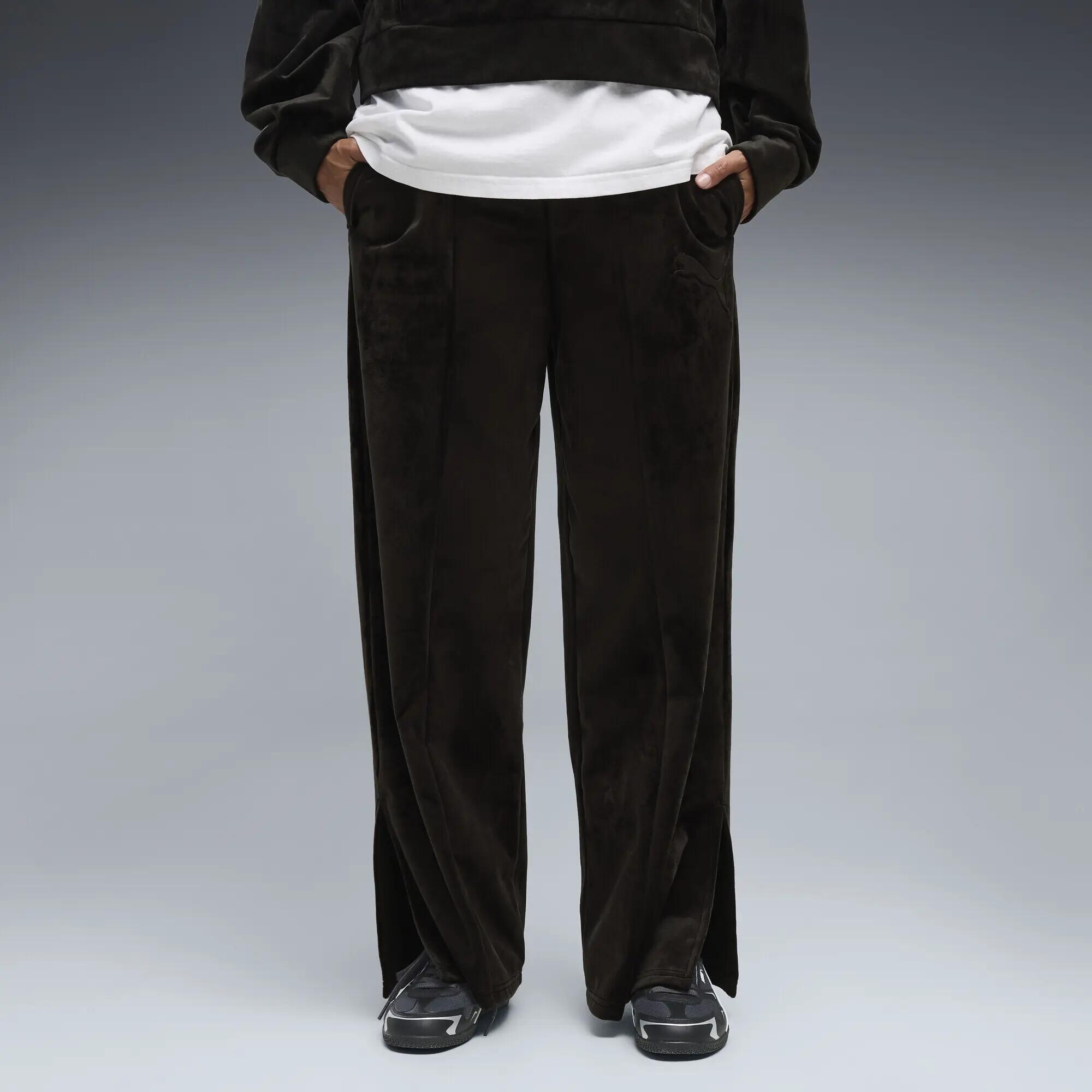 Damskie welurowe spodnie Essentials Elevated z prostymi nogawkami PUMA 4/5