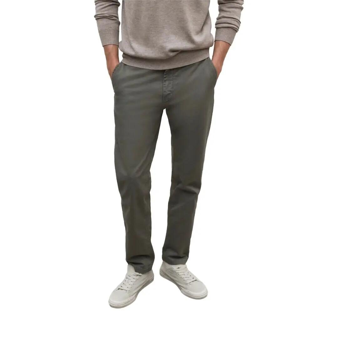Pantalones Verde Ecoalf Ethiwin Pants Olive De Corte Regular Y Cintura Elástica 3/5