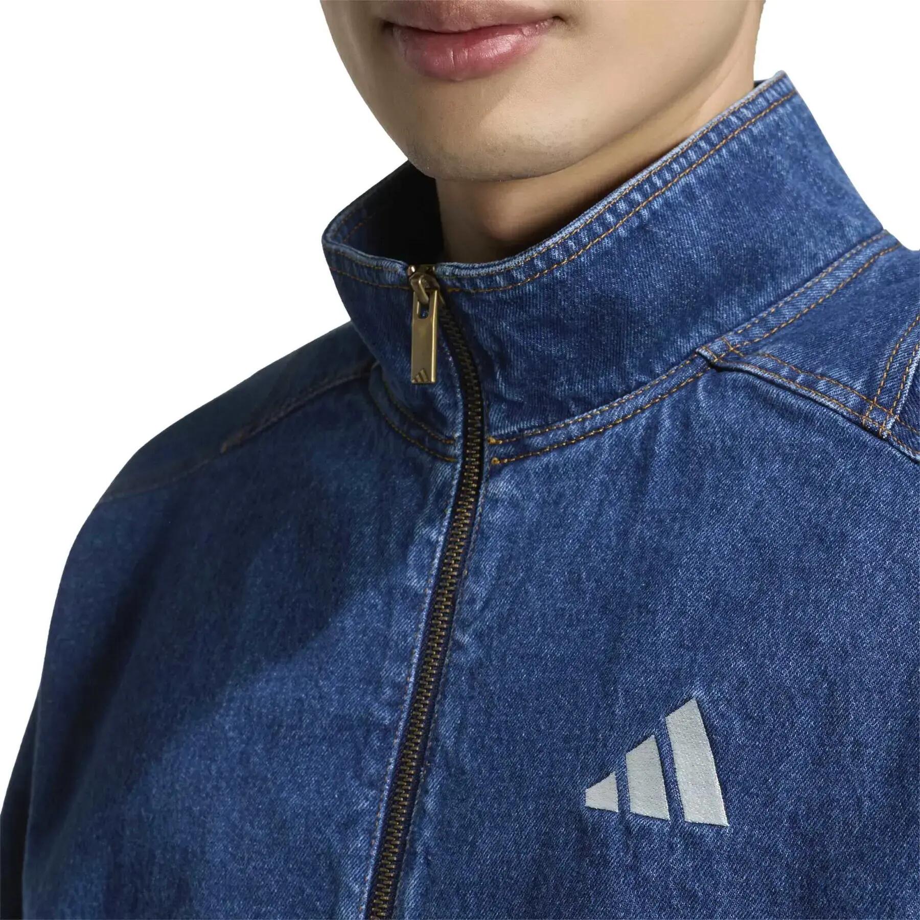 Veste de survêtement denim coupe large adidas Stadium 6/6