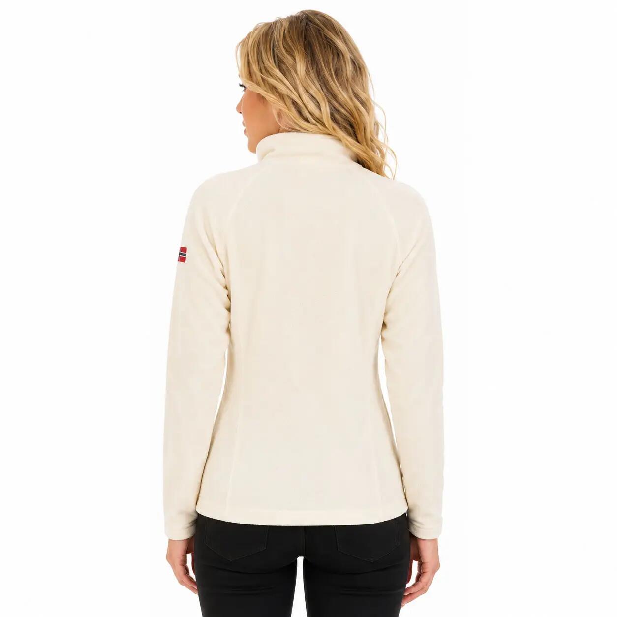 Fleece - Trekking montanha - Feminino - GEOGRAPHICAL NORWAY - Ajustado, Branco 3/6