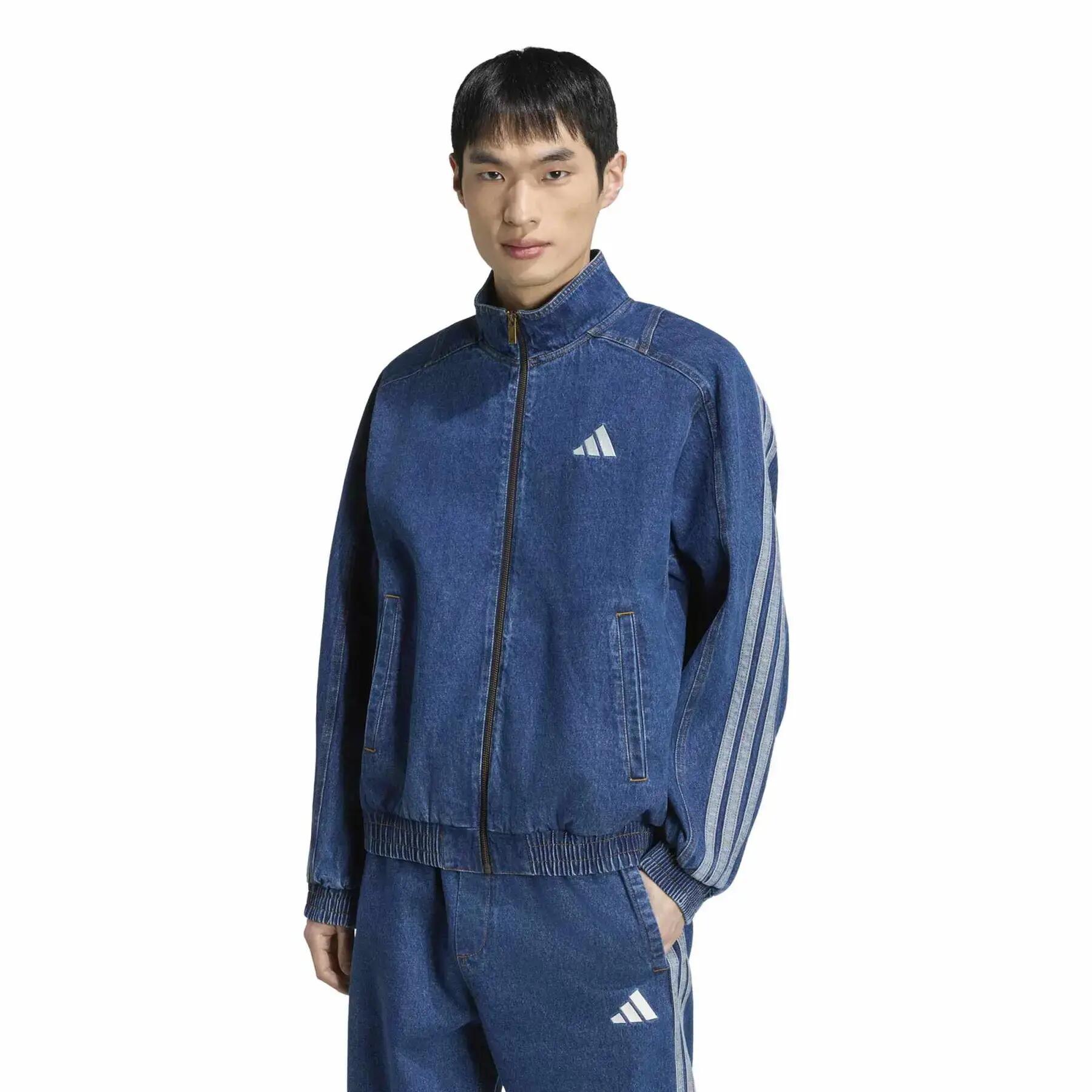 Veste de survêtement denim coupe large adidas Stadium 2/6