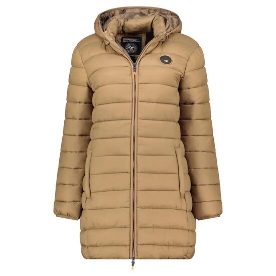 Damska codzienna parka GEOGRAPHICAL NORWAY ATIKAMAP LONG HOOD TAUPE DB LADY 233