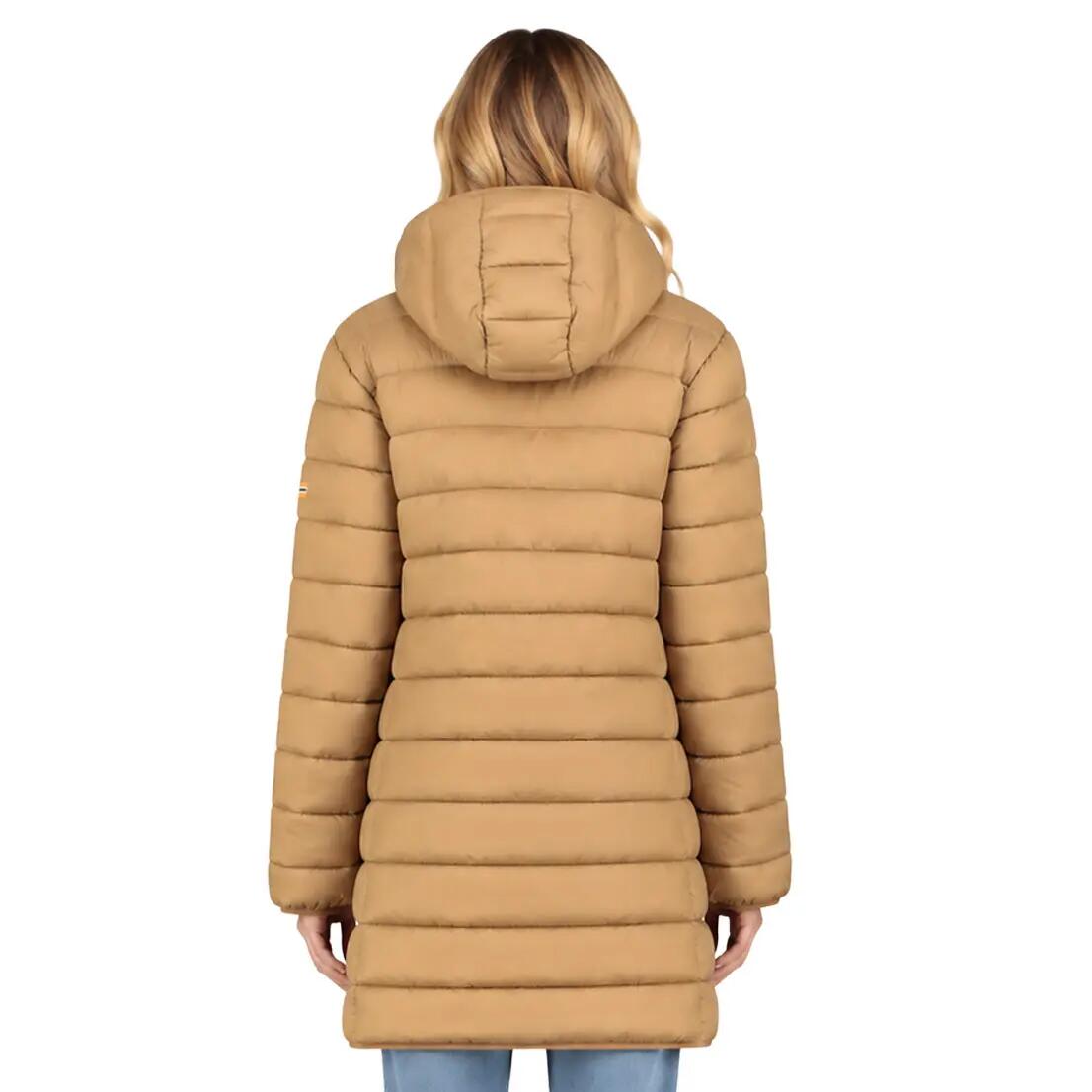Parka lifestyle donna - imbottita con cappuccio - beige 6/6