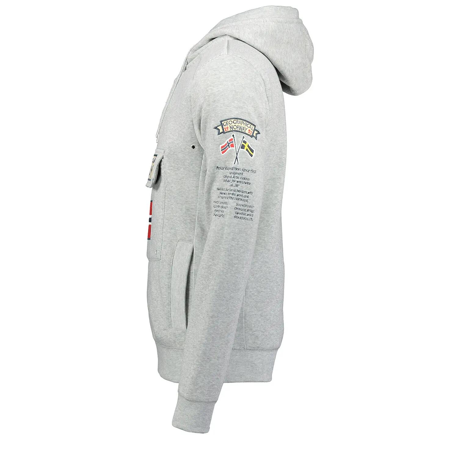 Sweatshirt desportivo homem Geographical Norway com capuz, cinzento 4/4