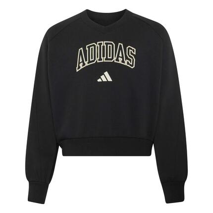 Sweatshirt col V fille adidas Seasonals Collegiate Typography