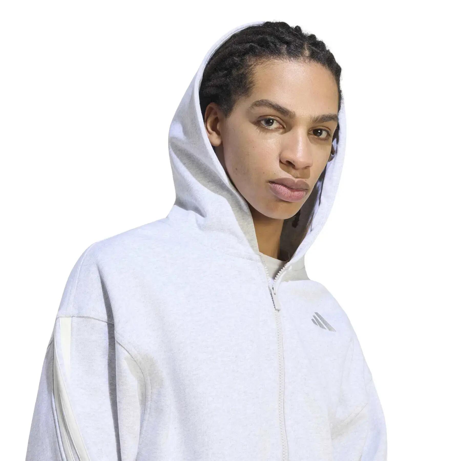 Sweatshirt à capuche full zip adidas 3-Stripes 5/6