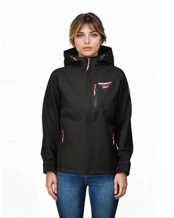 Veste softshell – Randonnée femme – Coupe-vent, noire