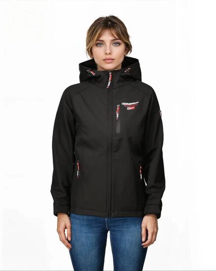 Veste softshell – Randonnée femme – Coupe-vent, noire