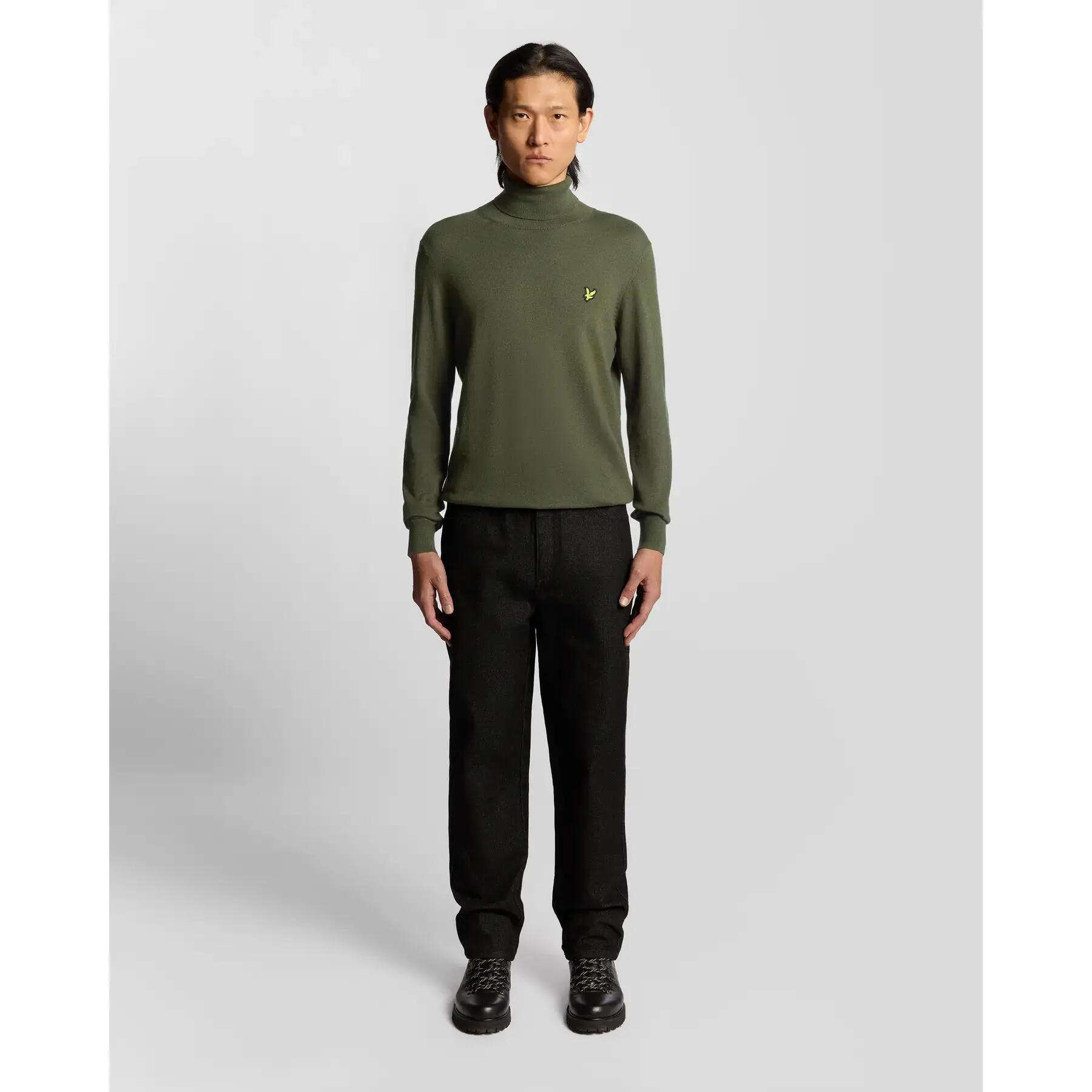 Maglione a collo alto in cotone merinos Lyle & Scott 3/6