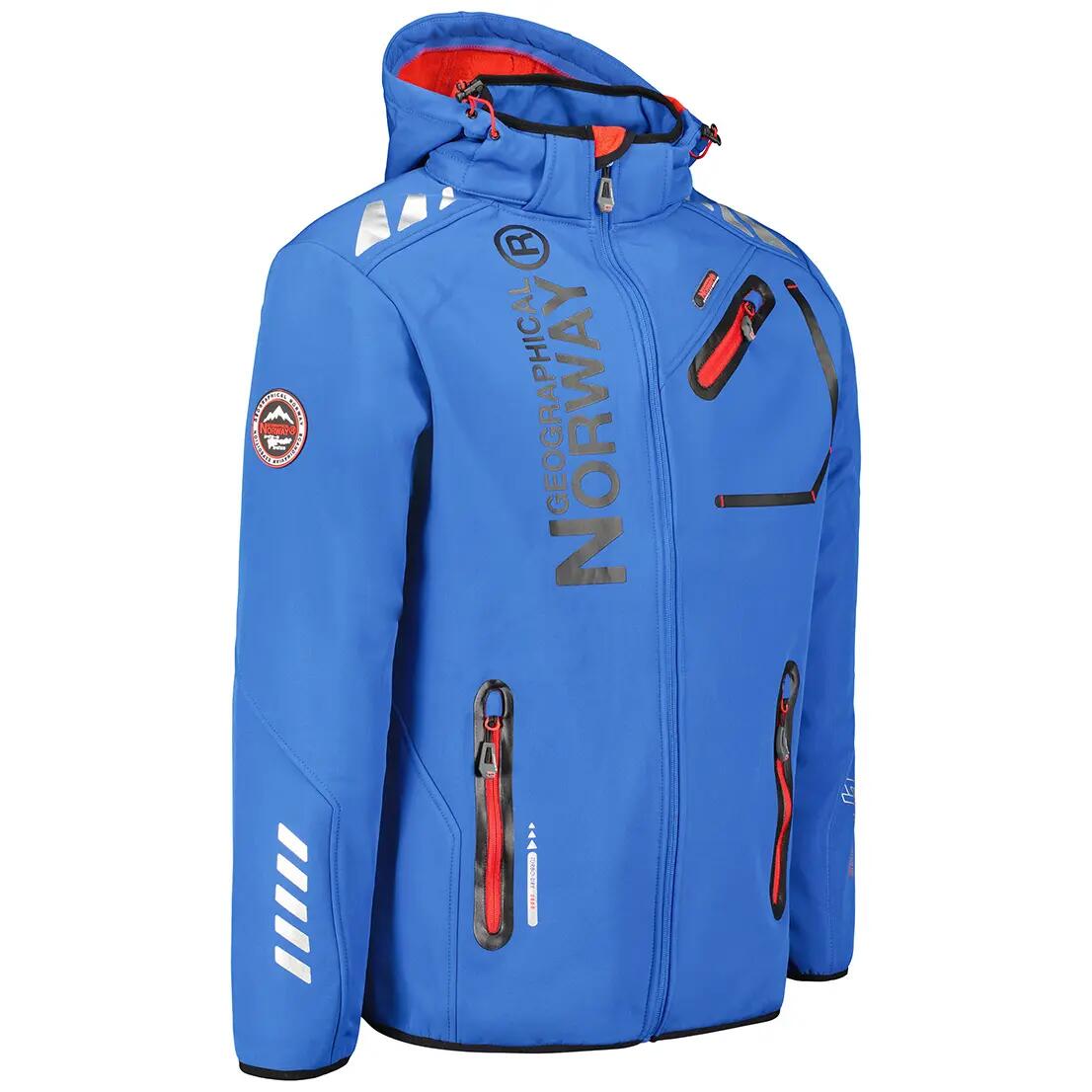 Chaqueta Geographical Norway softshell hombre, azul/rojo 5/6