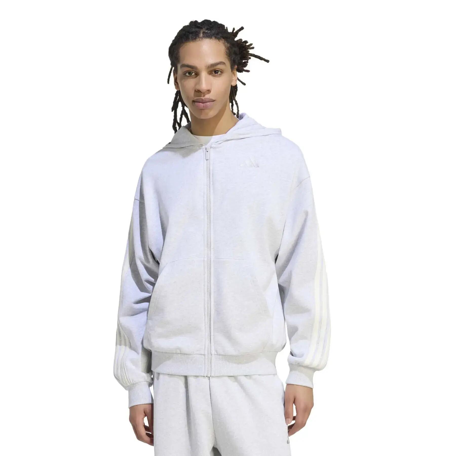Sweatshirt à capuche full zip adidas 3-Stripes 2/6