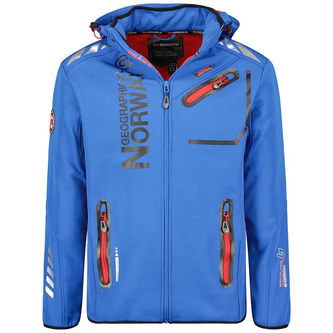 Chaqueta Geographical Norway softshell hombre, azul/rojo 3/6