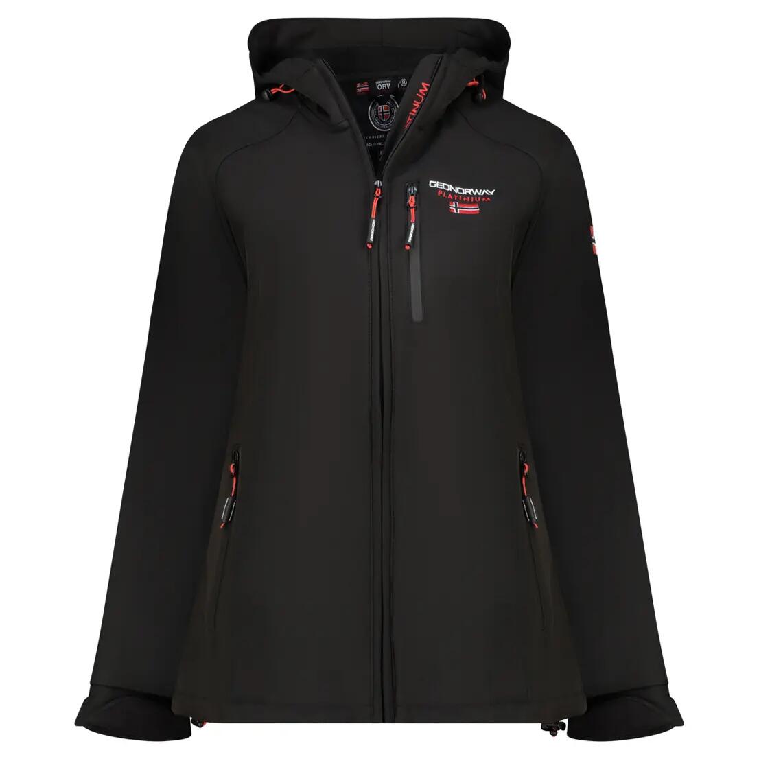 Veste softshell - Randonnée femme - Coupe-vent, noire 2/5