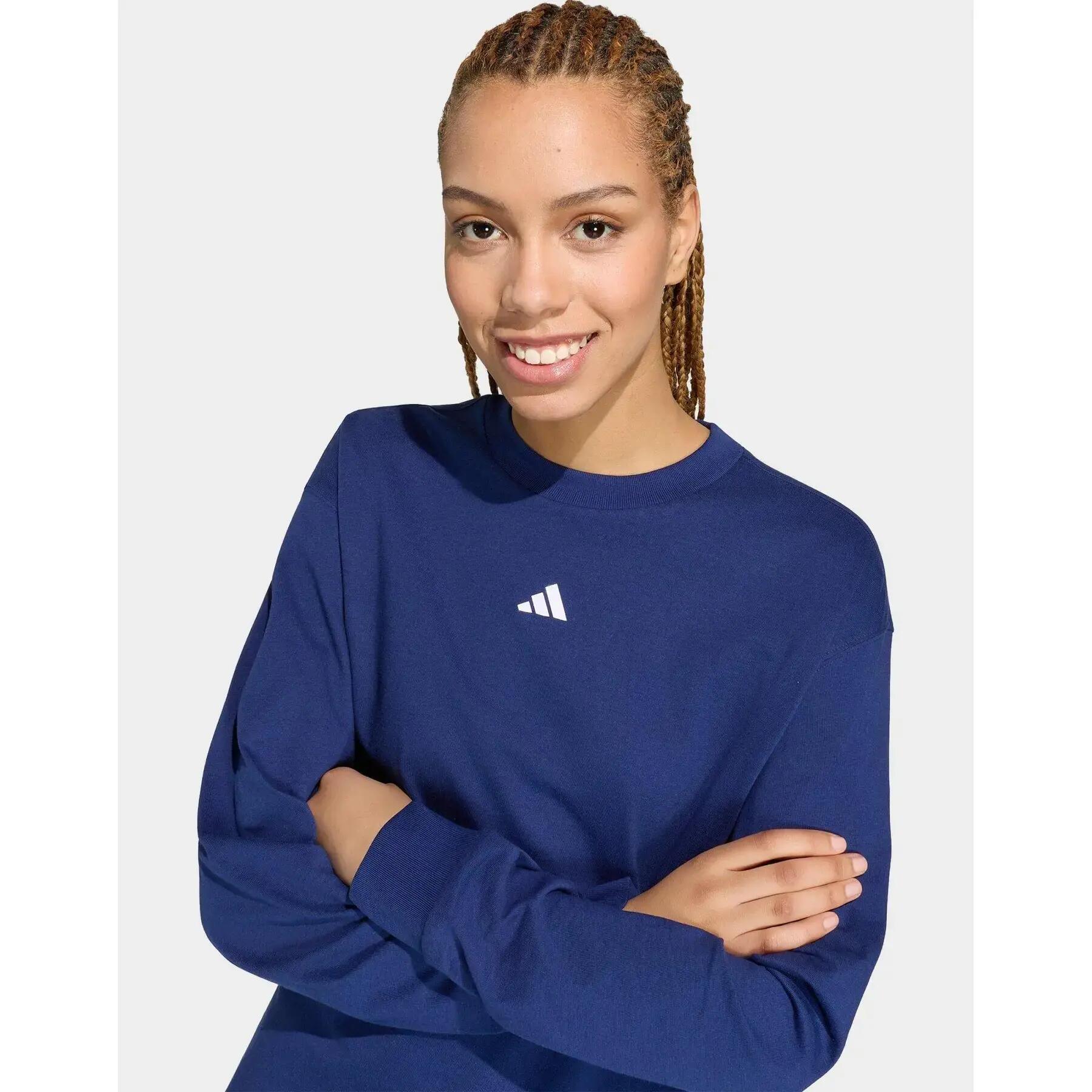 T-shirt boyfriend manches longues femme adidas 3-Stripes Studio 4/4