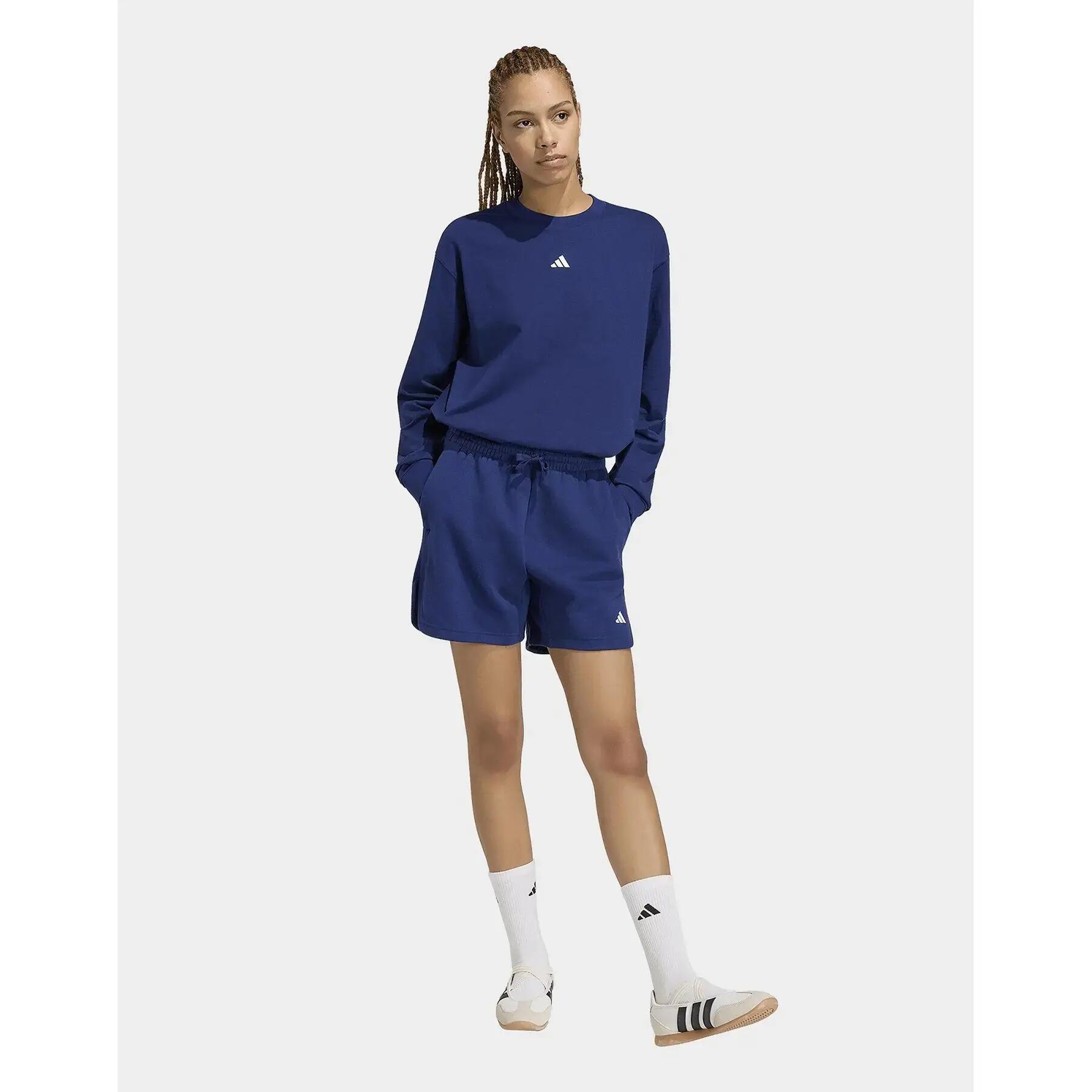 T-shirt boyfriend manches longues femme adidas 3-Stripes Studio 2/4
