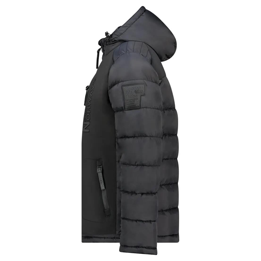 Giacca – Escursionismo – Uomo – Imbottita con cappuccio – Nera 6/6