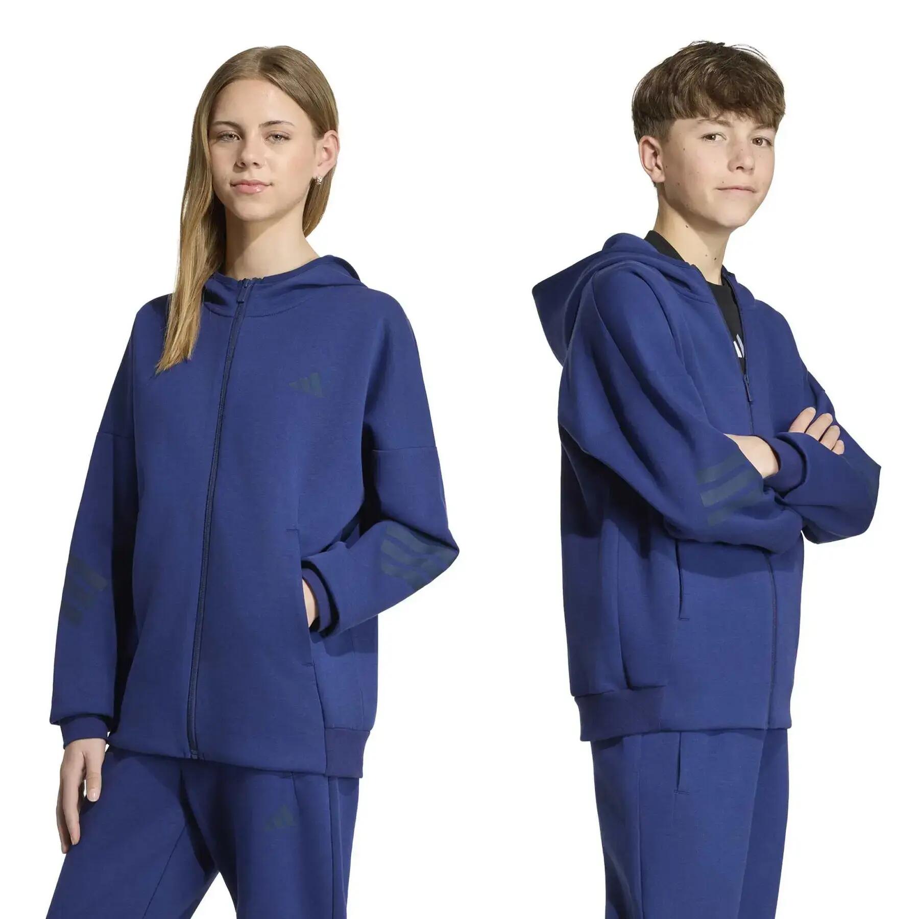 Veste de survêtement zippé enfant adidas Future Icons 3-Stripes 4/7