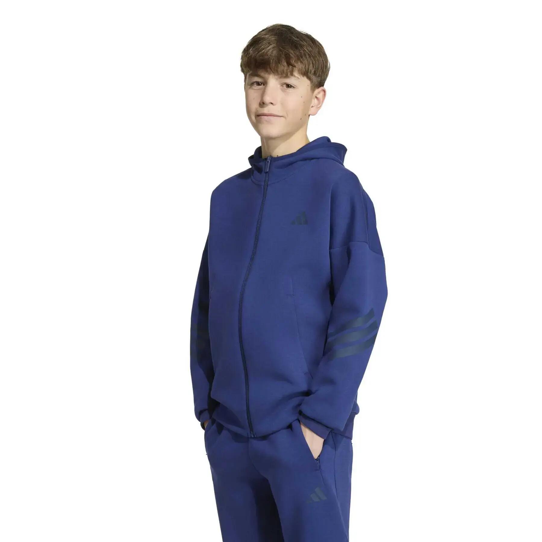 Veste de survêtement zippé enfant adidas Future Icons 3-Stripes 3/7