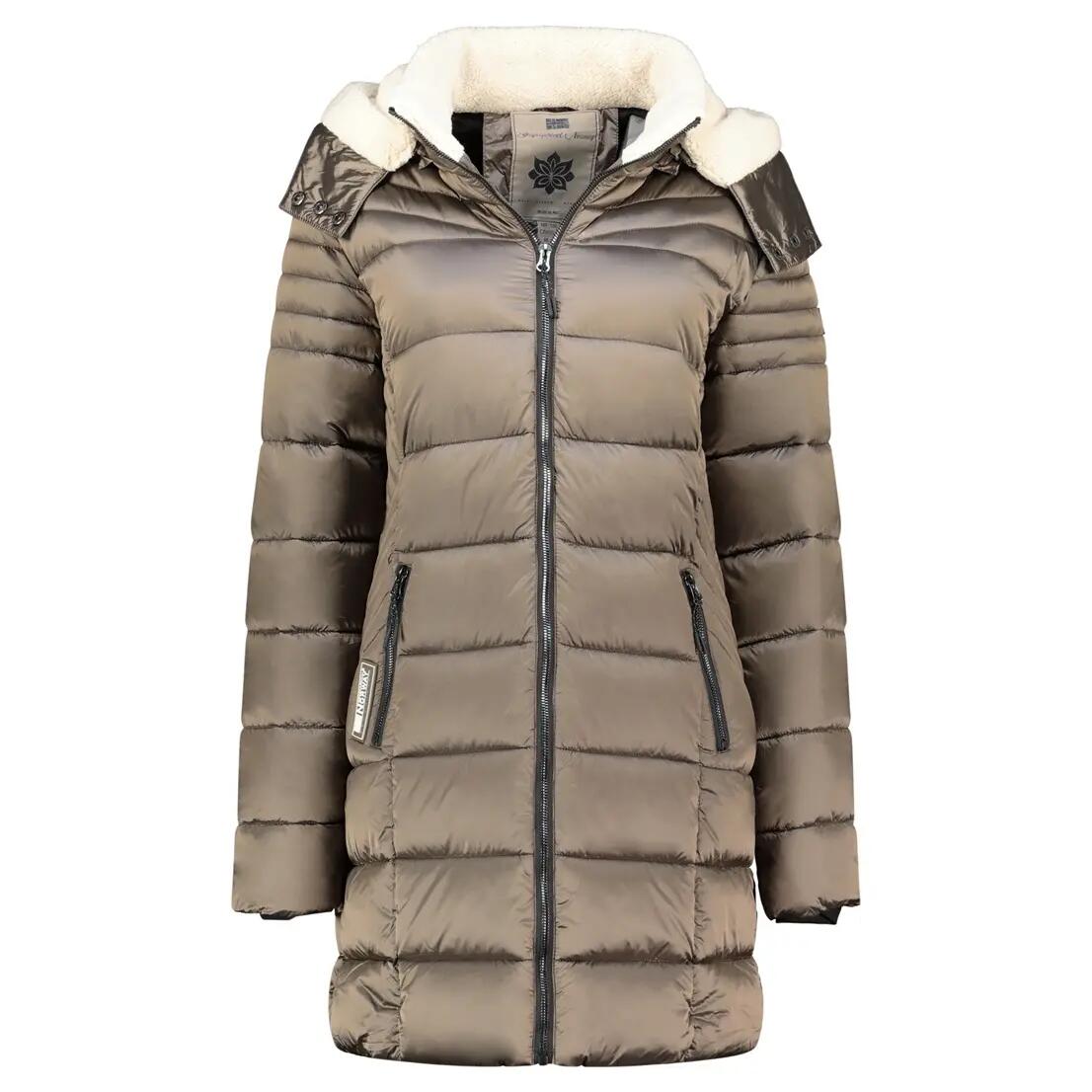 Damska turystyczna parka GEOGRAPHICAL NORWAY CARENNE TAUPE DB LADY 0116 2/6