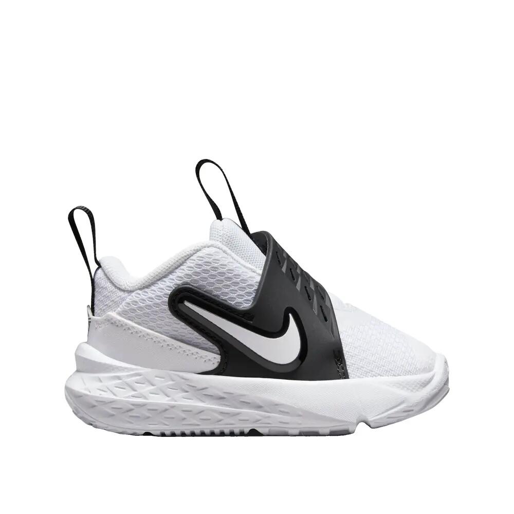 Nike Team Hustle D 12 Basketball Shoes White/Black 1/6