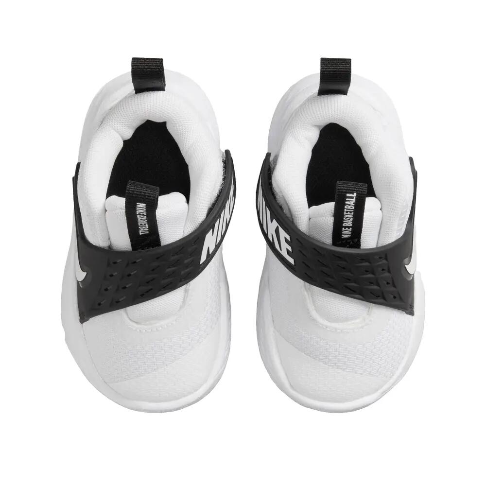Nike Team Hustle D 12 Basketball Shoes White/Black 3/6