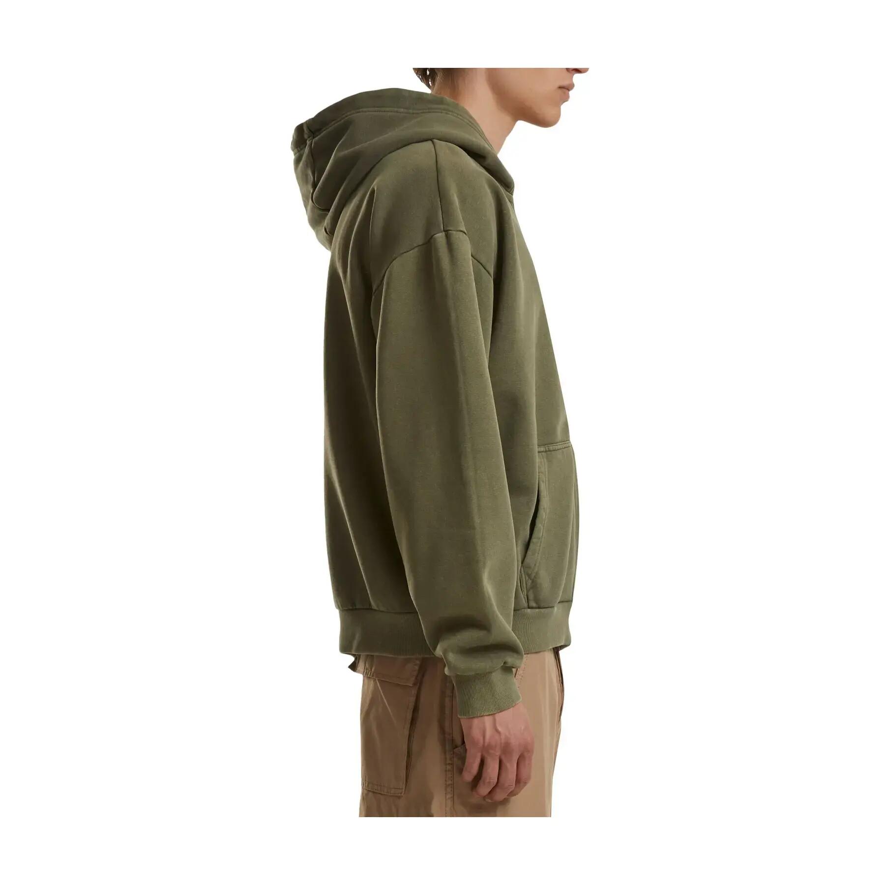 Sweatshirt com capuz pesado, desbotado e com fecho éclair Build Your Brand Stone 3/4