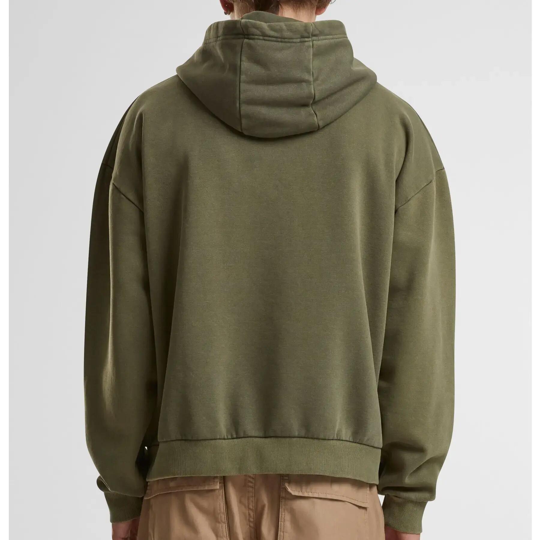 Sweatshirt com capuz pesado, desbotado e com fecho éclair Build Your Brand Stone 2/4